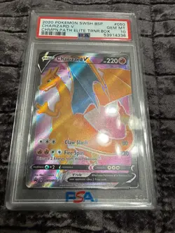 PSA 10 Charizard V Full Art SWSH050 Promo Pokemon - Image 1