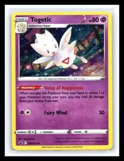 💥 Togetic SWSH276 Holographic Black Star Promo Pokemon TCG Holo - Image 1