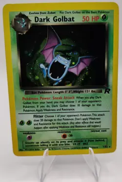 Pokemon Vintage EN Dark Golbat Team Rocket Set Holo Rare #007/082 LP (see Descri - Image 1
