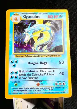 Pokemon Vintage EN Gyarados Base Set Holo Rare #006/102 HP (see description) - Image 1