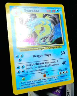 Pokemon Vintage EN Gyarados Base Set Holo Rare #006/102 HP (see description) - Image 3