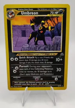Pokemon Vintage EN Umbreon Neo Discovery Non-Holo Rare #32/75 LP (see descriptio - Image 1