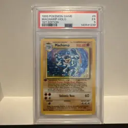 1999 POKEMON GAME #8 MACHAMP-HOLO 1ST EDITION - PSA 5 - Image 1
