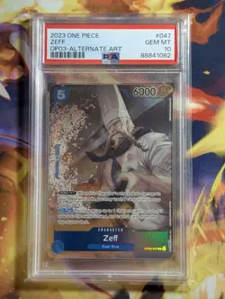 One Piece Pillars of Strength TCG Zeff OP03-047 Alternate Art Rare PSA 10 (#1) - Image 1