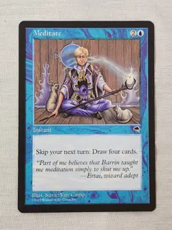 NM Meditate Tempest Mtg Magic the Gathering - Image 1