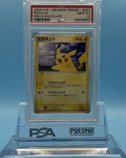 PSA 10 Pikachu 057/ADV-P Meiji Chocolate Promo Japanese Pokemon Card 2004 - Image 1