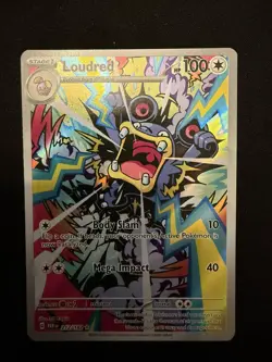 Pokemon TCG Loudred 212/182 Illustration Rare – Paradox Rift – Near Mint - Image 1
