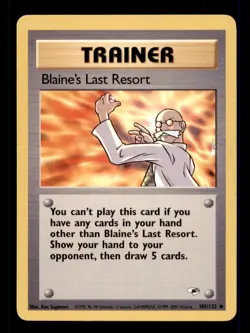 2x Pokemon Card WOTC Blaine's Last Resort Gym Heroes 105/132 MODERATELY PLAYED!! - Image 1