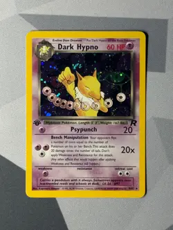 Pokemon Cards Dark Hypno 9/82 1ST EDITION Team Rocket Holo Rare - Image 1