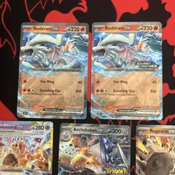 Pokemon 5 Card Lot - EX Ultra Rares And Stamped Promos NM - Image 2