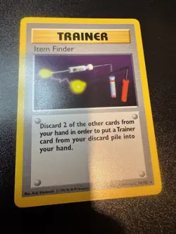 Pokemon Card - Item Finder Base Set (Shadowless) 74/102 Rare NM/M - Image 1