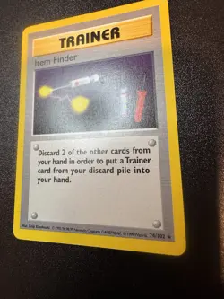 Pokemon Card - Item Finder Base Set (Shadowless) 74/102 Rare NM/M - Image 2