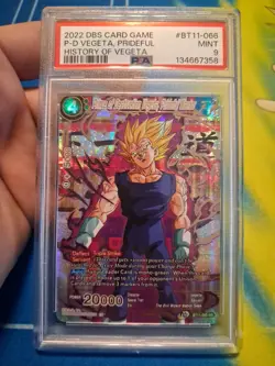 2022 DBS Card Game Prince of Destruction Vegeta Proudful Warrior PSA 9 - Image 1