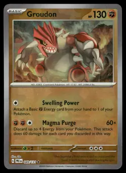 Pokemon Cards Groudon 049/131 Reverse Holo Prismatic Evolutions Pokeball Rare NM - Image 1