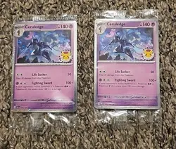 2 Pokemon Center Ceruledge Promo Card Pokemon Day 2024 Stamped 040/091 Sealed - Image 1