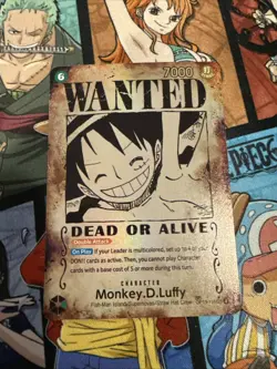 Monkey D Luffy OP13-118 SP Wanted Poster Manga One Piece Card English - Image 1