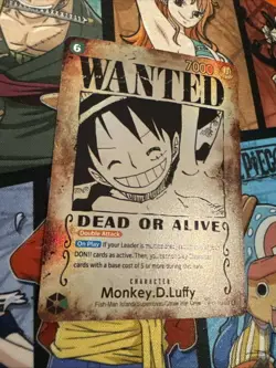 Monkey D Luffy OP13-118 SP Wanted Poster Manga One Piece Card English - Image 2
