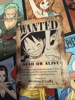 Monkey D Luffy OP13-118 SP Wanted Poster Manga One Piece Card English - Image 3