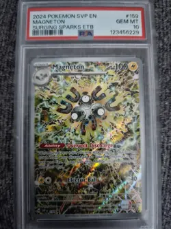 Pokemon TCG Magneton #159 Promo Surging Sparks ETB PSA 10 - Image 1