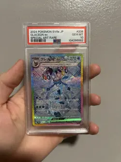Pokemon Glaceon EX SAR 206/187 SV8a Terastal Festival Japanese PSA 10 Gem Mint - Image 1
