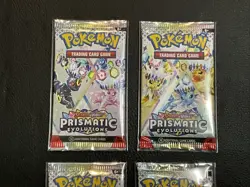 Pokemon TCG: Prismatic Evolutions Art Set Lot of 4 Sealed Booster Packs NM/Mint - Image 2
