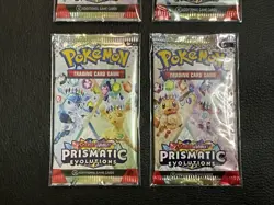 Pokemon TCG: Prismatic Evolutions Art Set Lot of 4 Sealed Booster Packs NM/Mint - Image 3