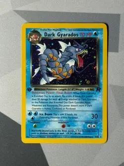 Pokemon Cards Dark Gyarados 8/82 1ST EDITION Team Rocket Holo Rare - Image 1