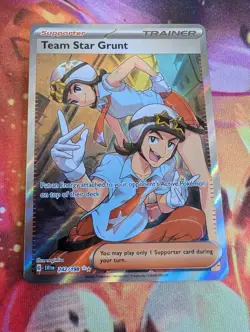Team Star Grunt Scarlet & Violet Base Set 242/198 Holo Ultra Rare Pokemon TCG NM - Image 1