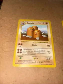 Pokemon TCG Dugtrio Base Set 19/102 Regular Shadowless Rare Card - Image 2