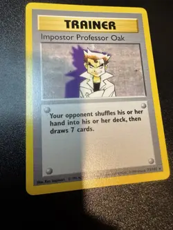 Imposter Professor Oak Base Set #073/102 Shadowless Pokemon Rare NM - Image 1