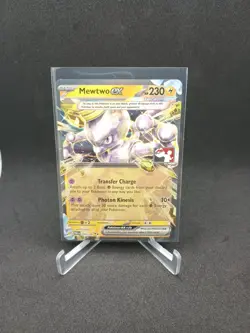 Pokemon TCG Mewtwo EX 058/182 Scarlet & Violet: Paradox Rift Prize Pack Stamp - Image 1