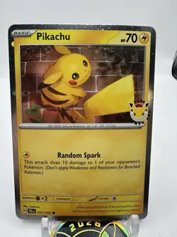 SWIRL Pikachu 51/162 Stamped 2026 Pokemon Day 30th Anniversary Promo TCG W/ Coin - Image 3