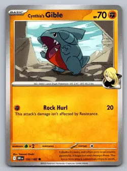 Pokemon TCG SV10: Destined Rivals Cynthia's Gible 102/182 - Image 1