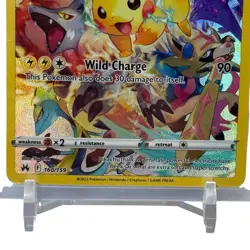 Pikachu Full Art Secret Rare 160/159 Crown Zenith Sword & Shield Pokemon 2023 NM - Image 3