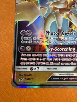 Pokemon TCG Ultra Necrozma GX Black Star Promo SM126 Holo LP - Image 2