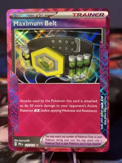 2025 POKEMON PRE EN-PRISMATIC EVOLUTIONS 117 MAXIMUM BELT HOLO NM/M - Image 1