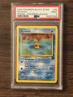 Pokemon League Black Star Promo Psyduck #20 PSA 9 Cert # 65307200 - Image 3