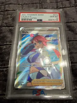 2021 POKEMON SWORD & SHIELD SHINING FATES #072 FULL ART/SKYLA PSA 10 - Image 1