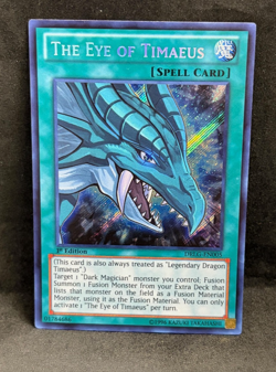 Yugioh The Eye of Timaeus DRLG-EN005 Secret Rare Dragons Of Legend NM/VLP - Image 1