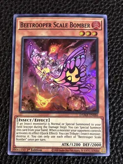 Beetrooper Scale Bomber DAMA-EN086 Yugioh 1st Edition Super Rare - Image 1
