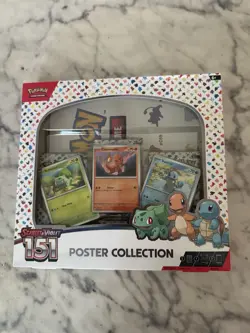 Pokemon TCG Scarlet & Violet 151 Poster Collection Box 2 Packs New Sealed - Image 1