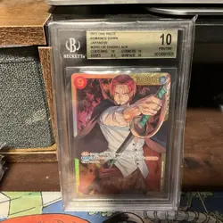 2022 One Piece TCG Japanese Romance Dawn Shanks SCR OP01-120 BGS 10 Pristine - Image 1