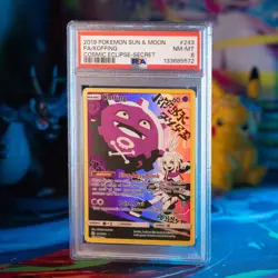 FA / KOFFING Secret Rare 243/236 Pokemon Sun & Moon Cosmic Eclipse PSA 8 *hl - Image 1