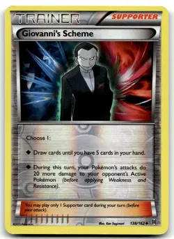 Giovanni's Scheme 138/162 XY - BREAKthrough Uncommon Reverse Holo Pokemon TCG MP - Image 1