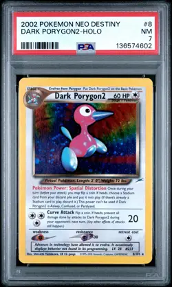 2002 POKEMON NEO DESTINY #8 DARK PORYGON2-HOLO PSA 7 - Image 1
