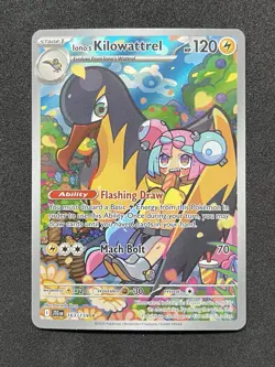 Pokemon TCG Iono's Kilowattrel Card Journey Together IR 163/159 - Image 1