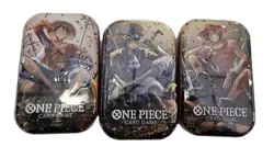 One Piece Card Game Mini Tin Pack Set Vol 2 Luffy, Sabo, Ace NEW SEALED x 3 - Image 1