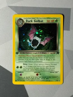 Pokemon Cards Dark Golbat 7/82 1ST EDITION Team Rocket Holo Rare - Image 1