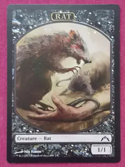 Magic The Gathering GATECRASH RAT token card MTG - Image 1
