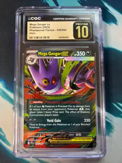 Mega Gengar ex 056/094 - Phantasmal Flames Pokemon Card - CGC 10 Pristine - Image 1
